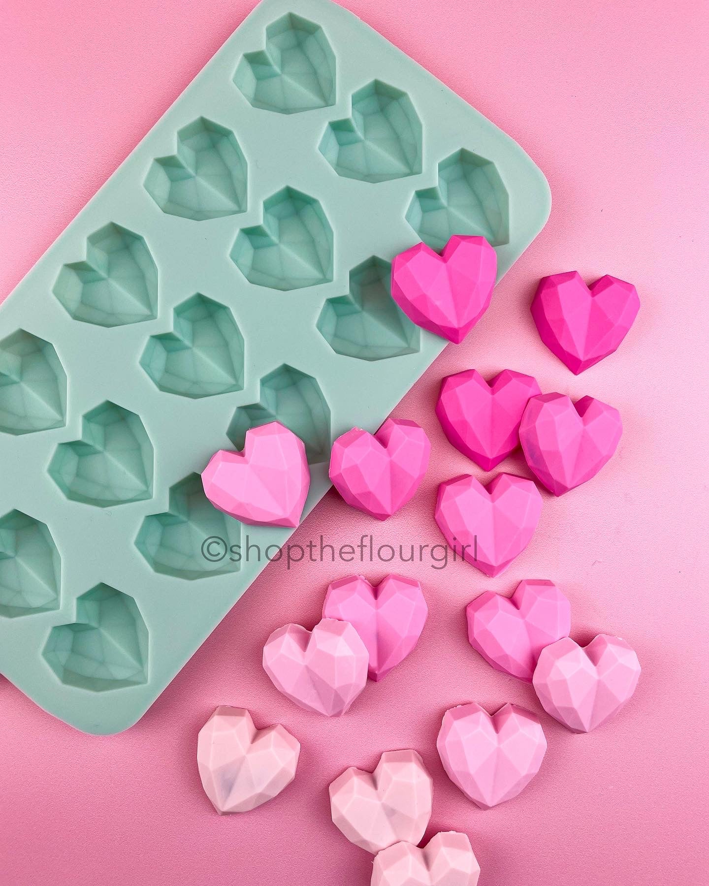 Mini Silicone Geometric Heart Mold