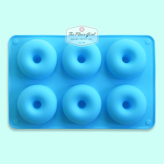 3D 6-Cavity Silicone Donut Mold