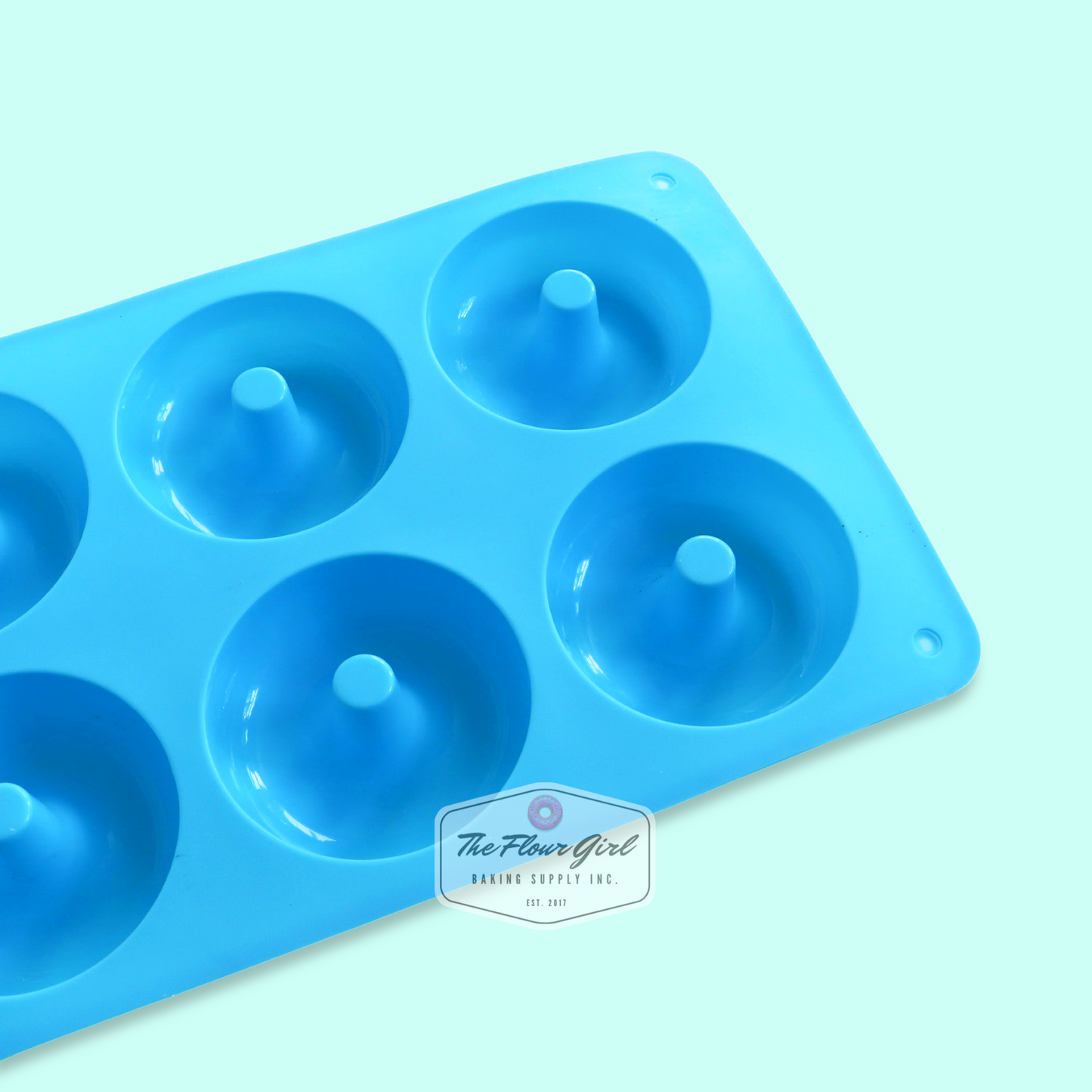 3D 6-Cavity Silicone Donut Mold