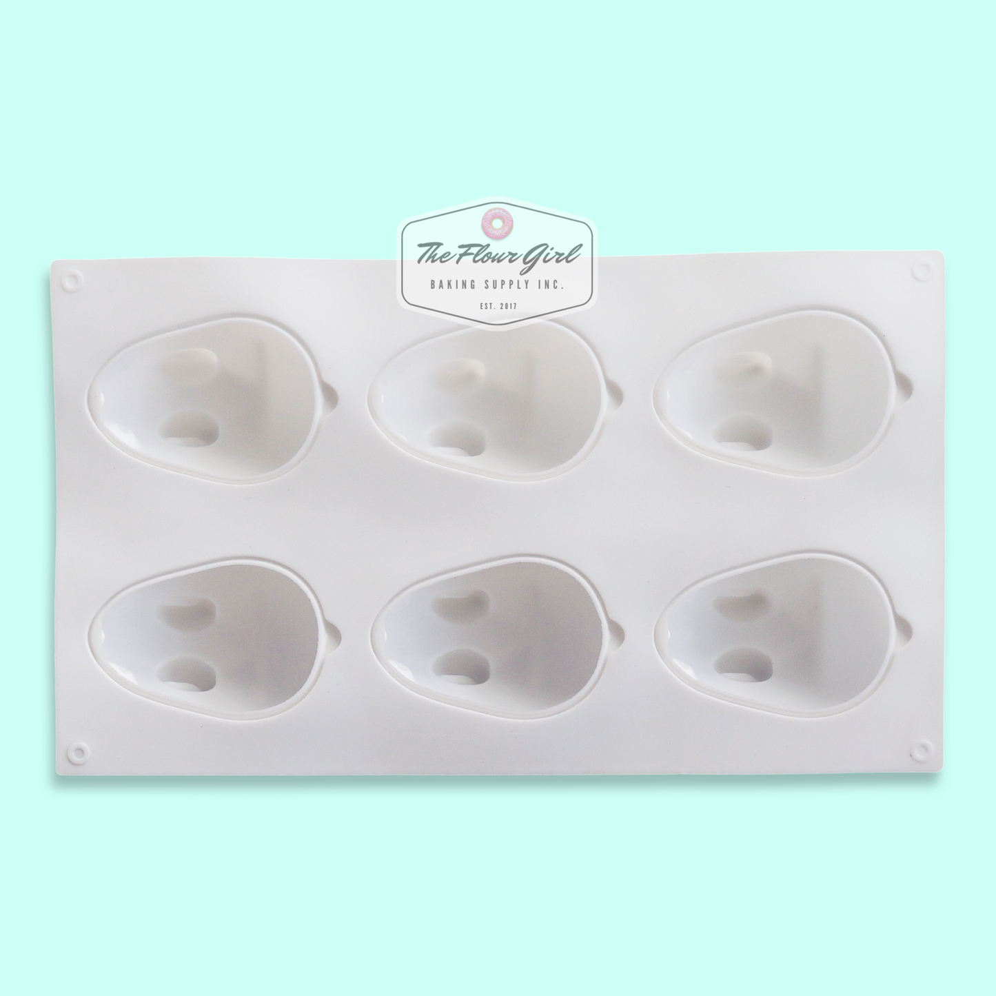3D 6-Cavity Silicone Easter Bunny Mold