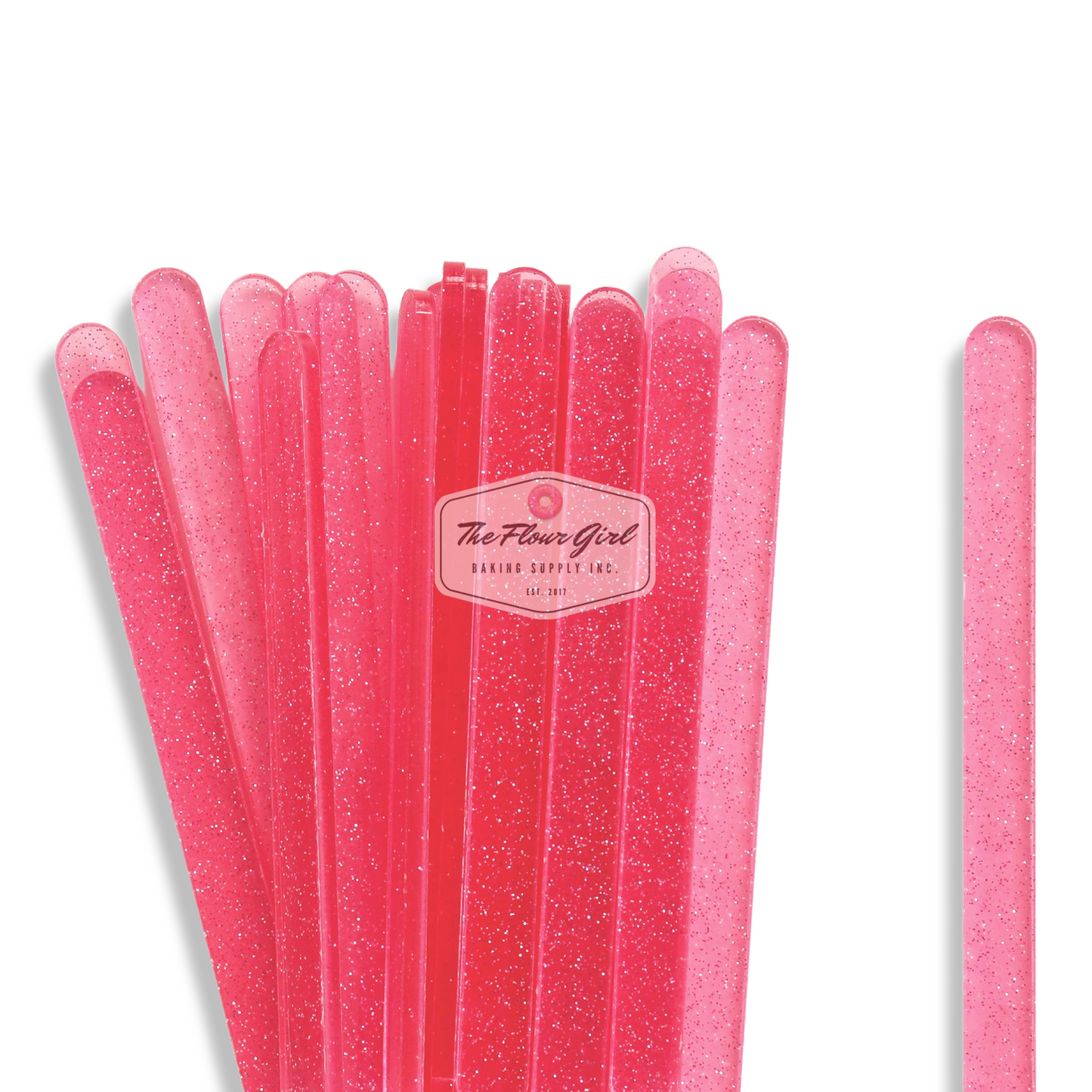 Transparent Glitter Acrylic Popsicle Sticks