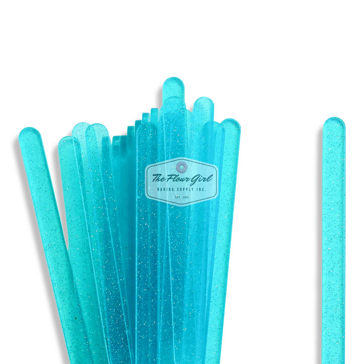 Transparent Glitter Acrylic Popsicle Sticks