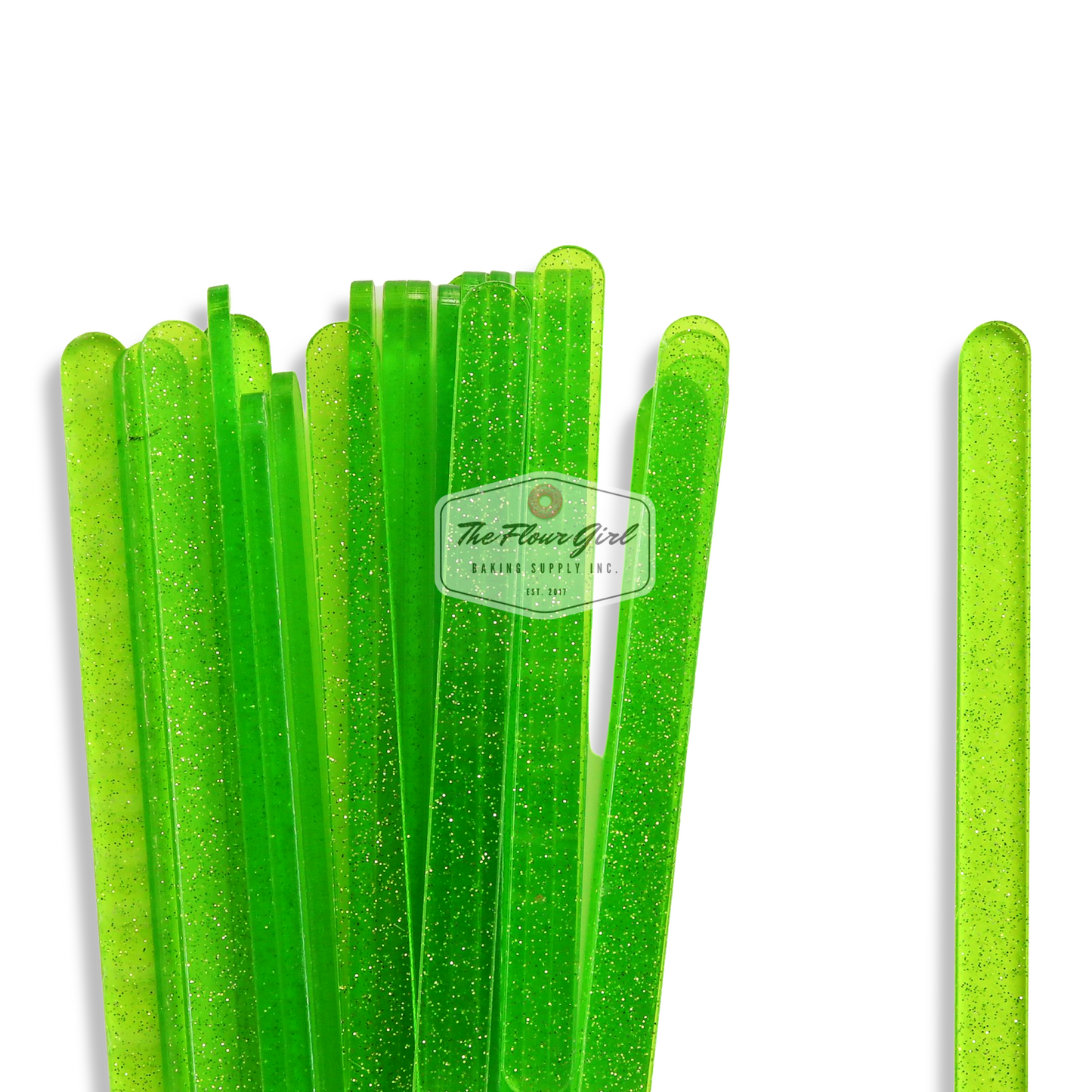 Transparent Glitter Acrylic Popsicle Sticks