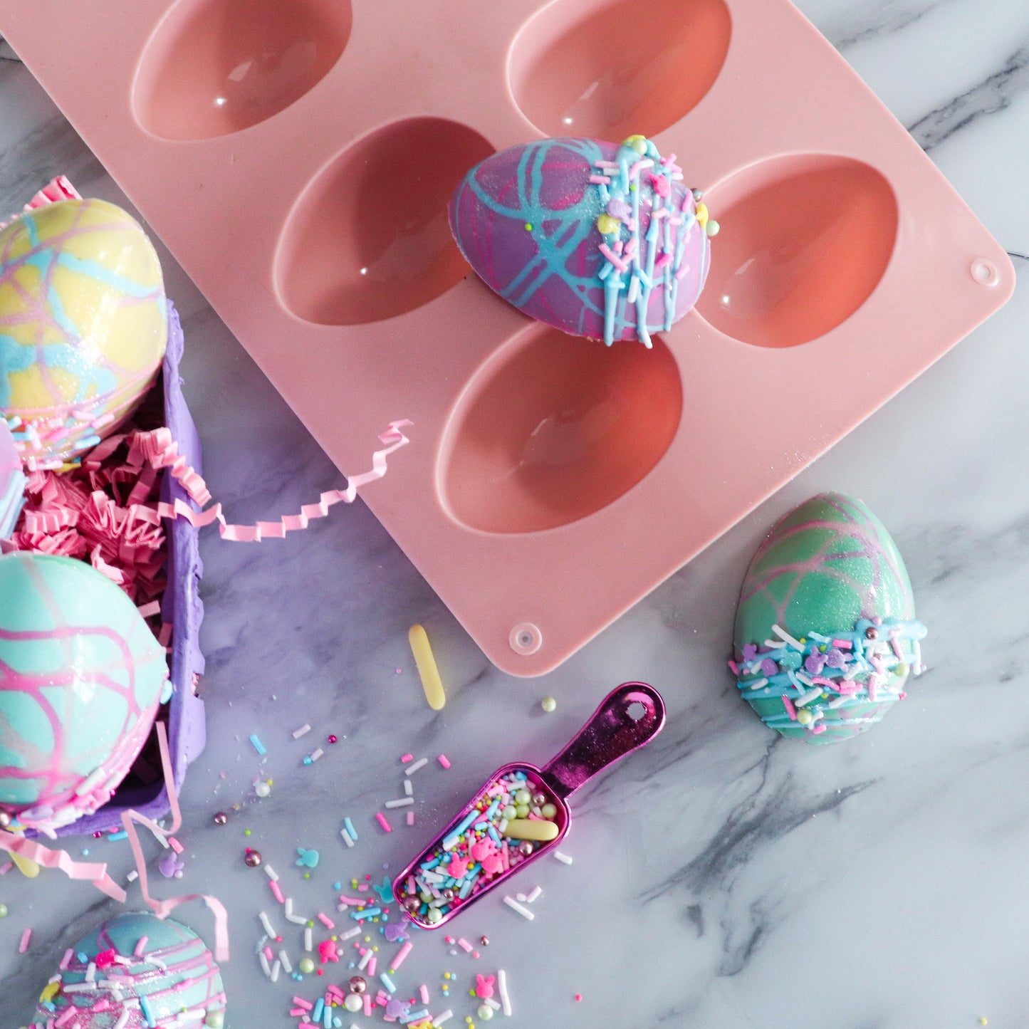 3D 8-Cavity Silicone Easter Egg Mold
