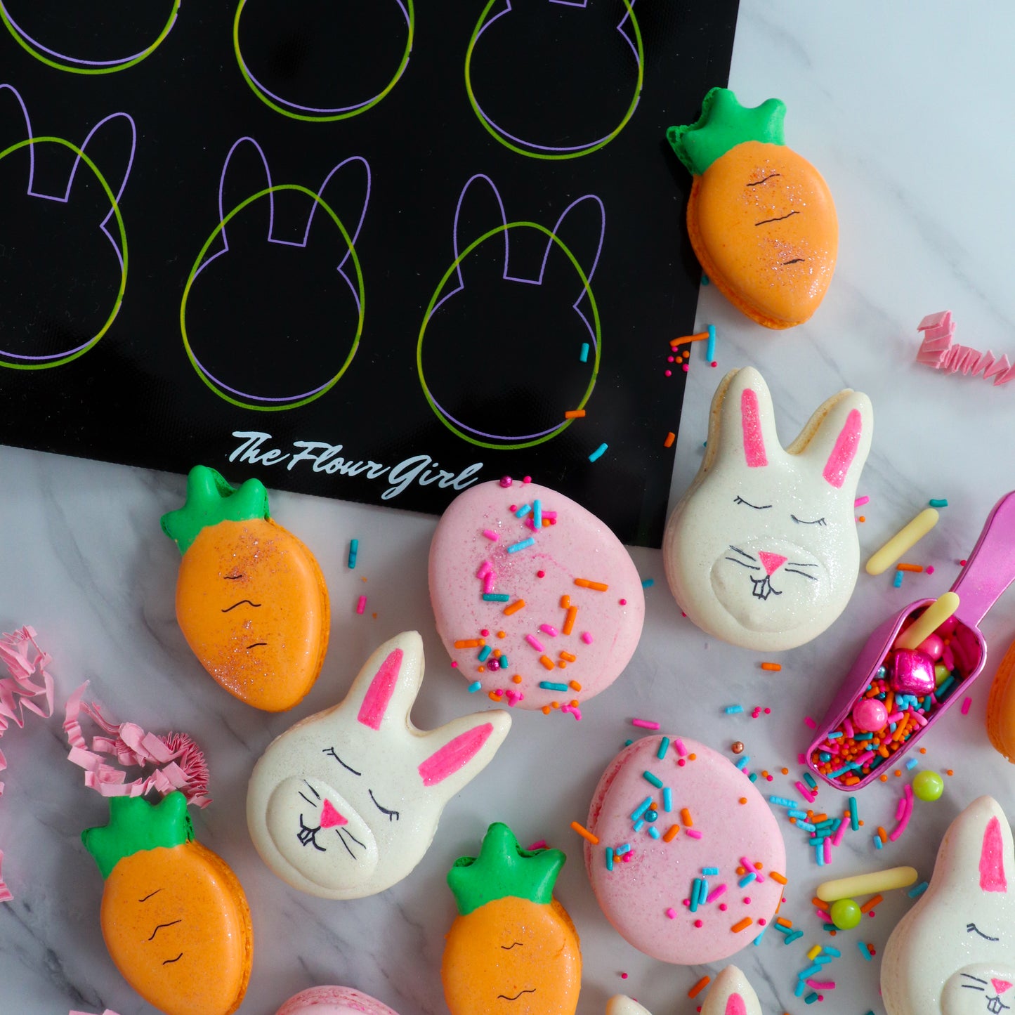 Premium Silicone Easter Spring Macaron Baking Mat (Non-Stick)