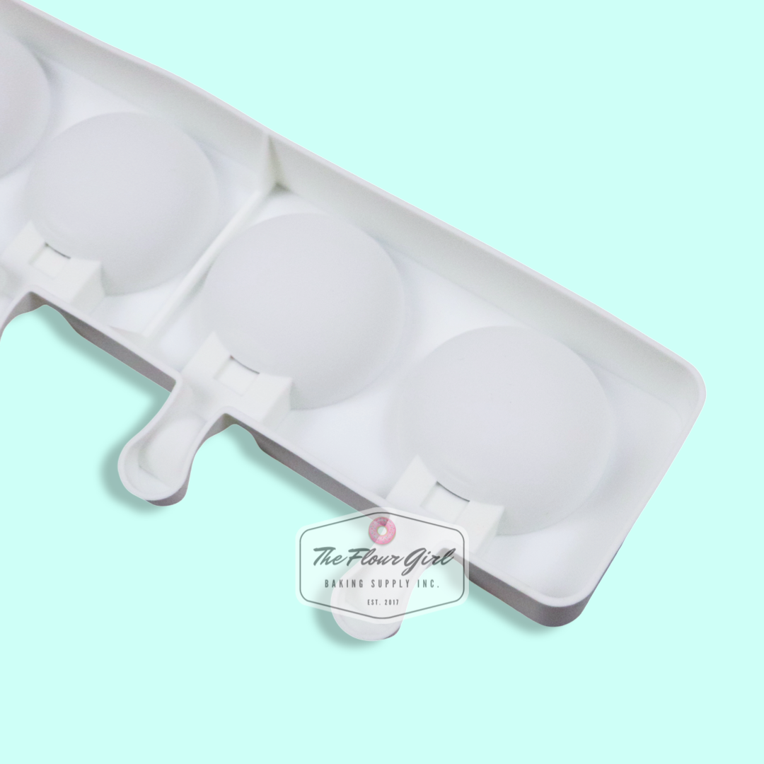 4-Cavity Circle Silicone Cakesicle Mold