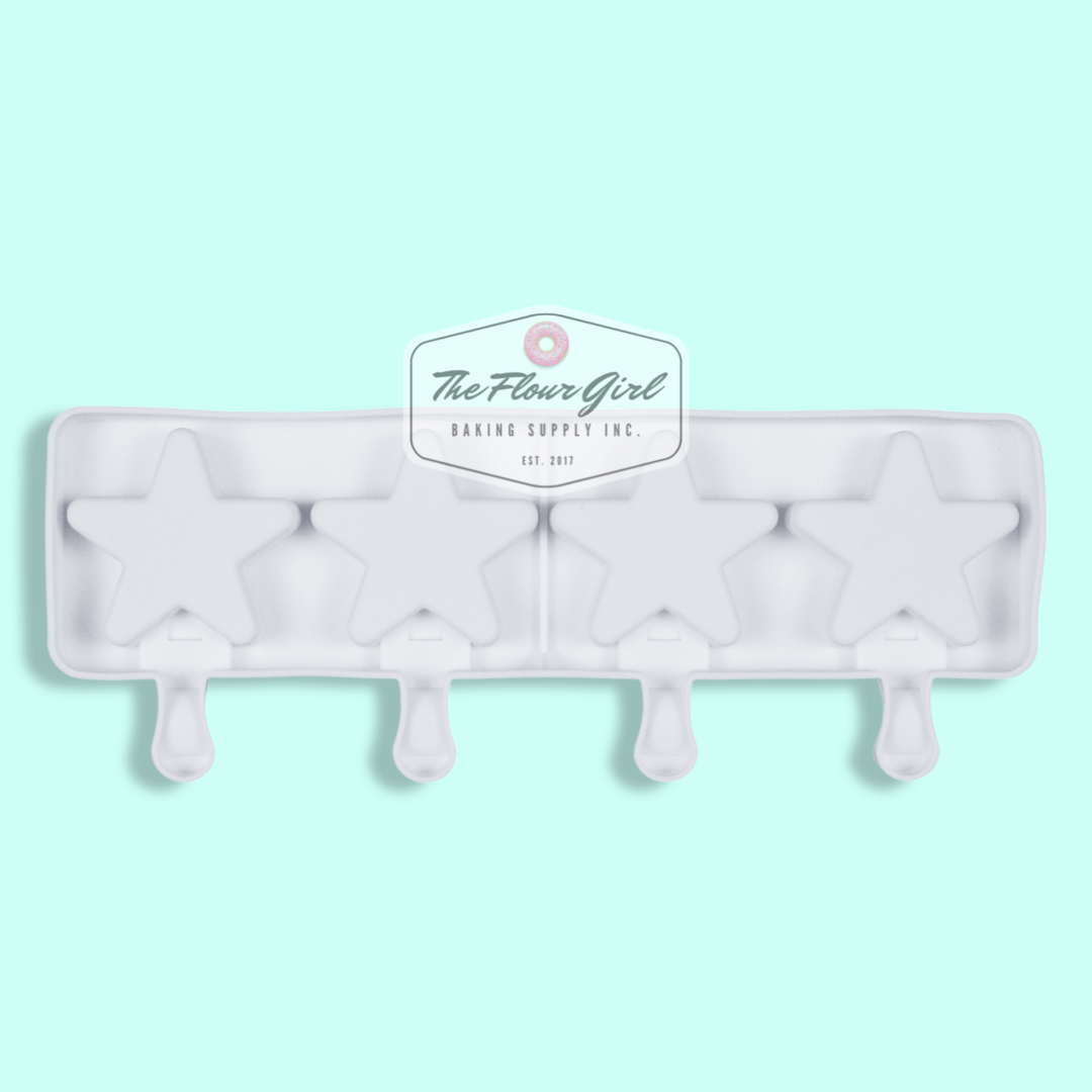 4-Cavity Star Shaped Silicone Cakesicle Mold