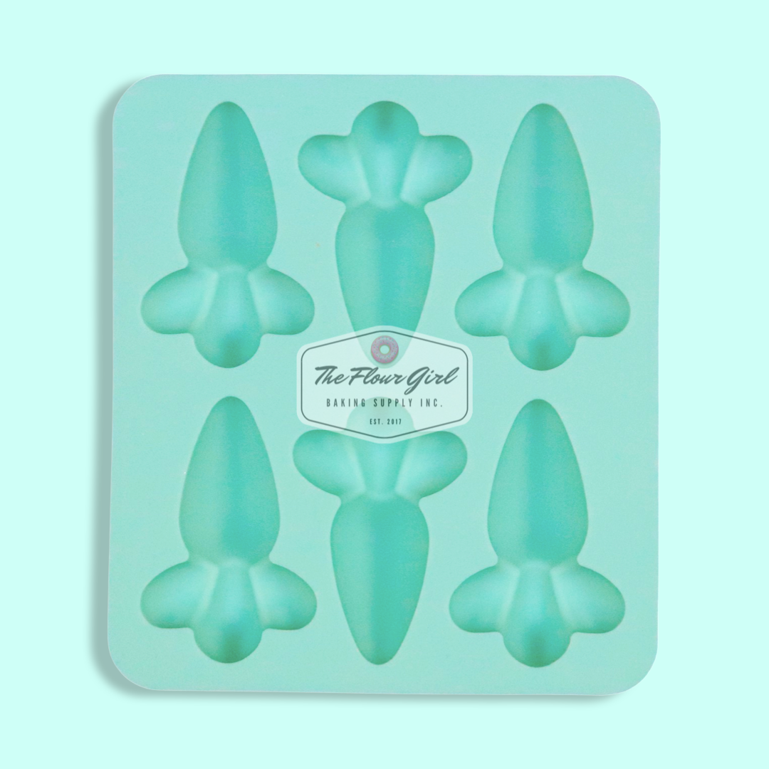 6-Cavity Silicone Carrot Mold