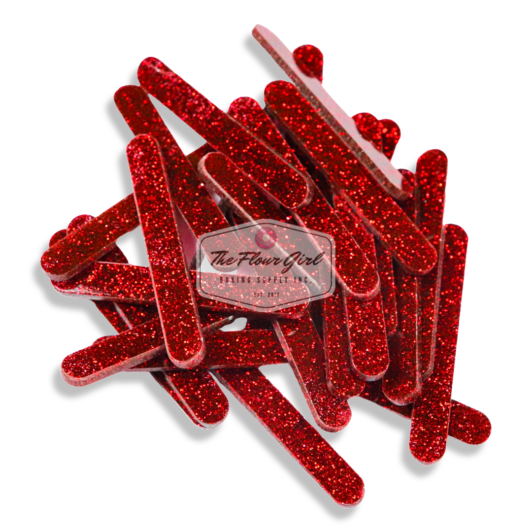 MINI Super Glitter Acrylic Popsicle Sticks