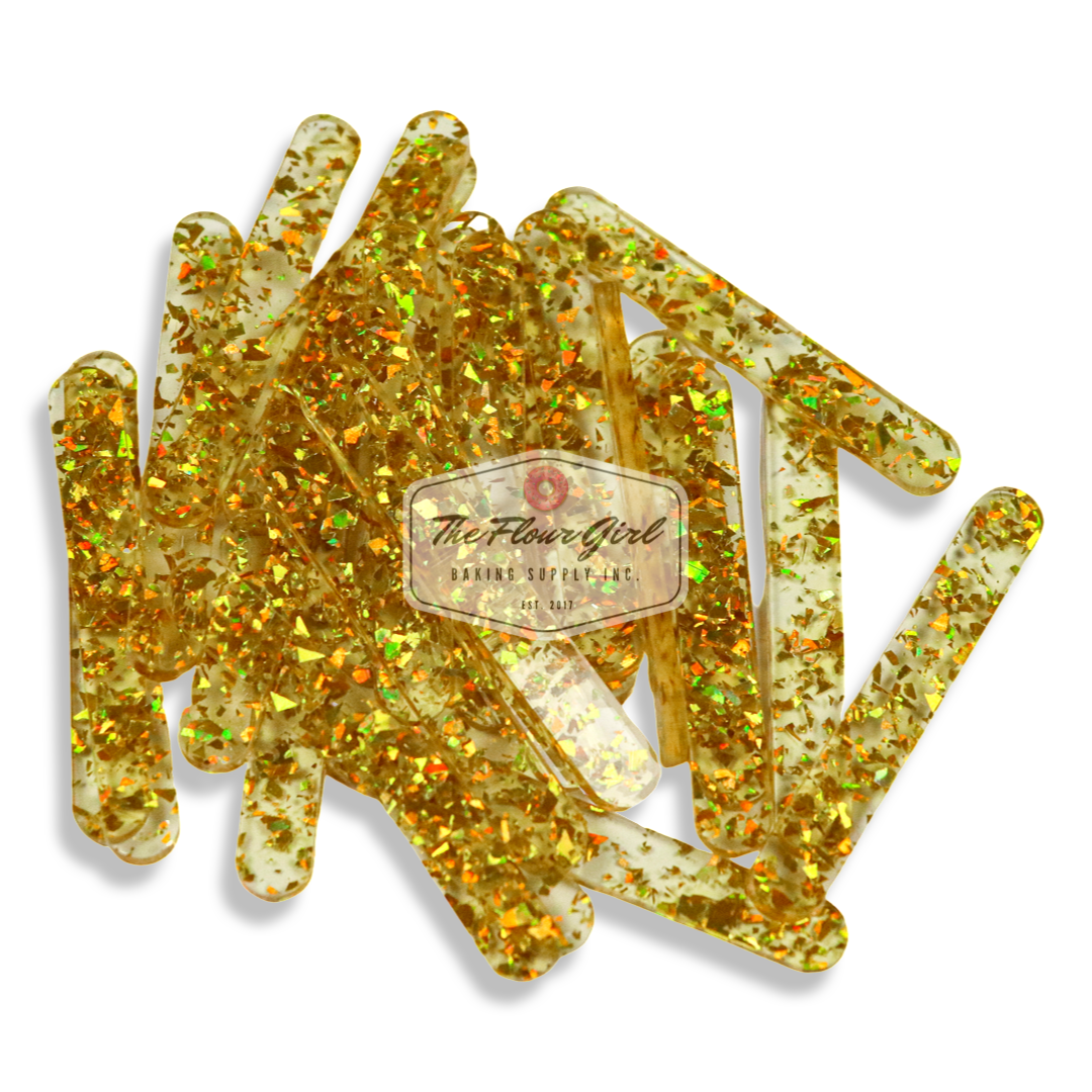 MINI Chunky Glitter Acrylic Popsicle Sticks