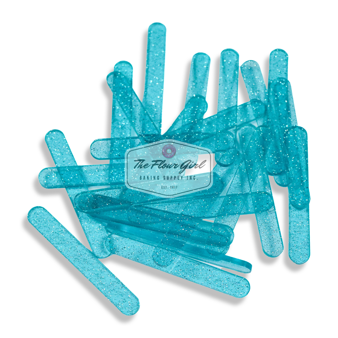 MINI Transparent Glitter Acrylic Popsicle Sticks