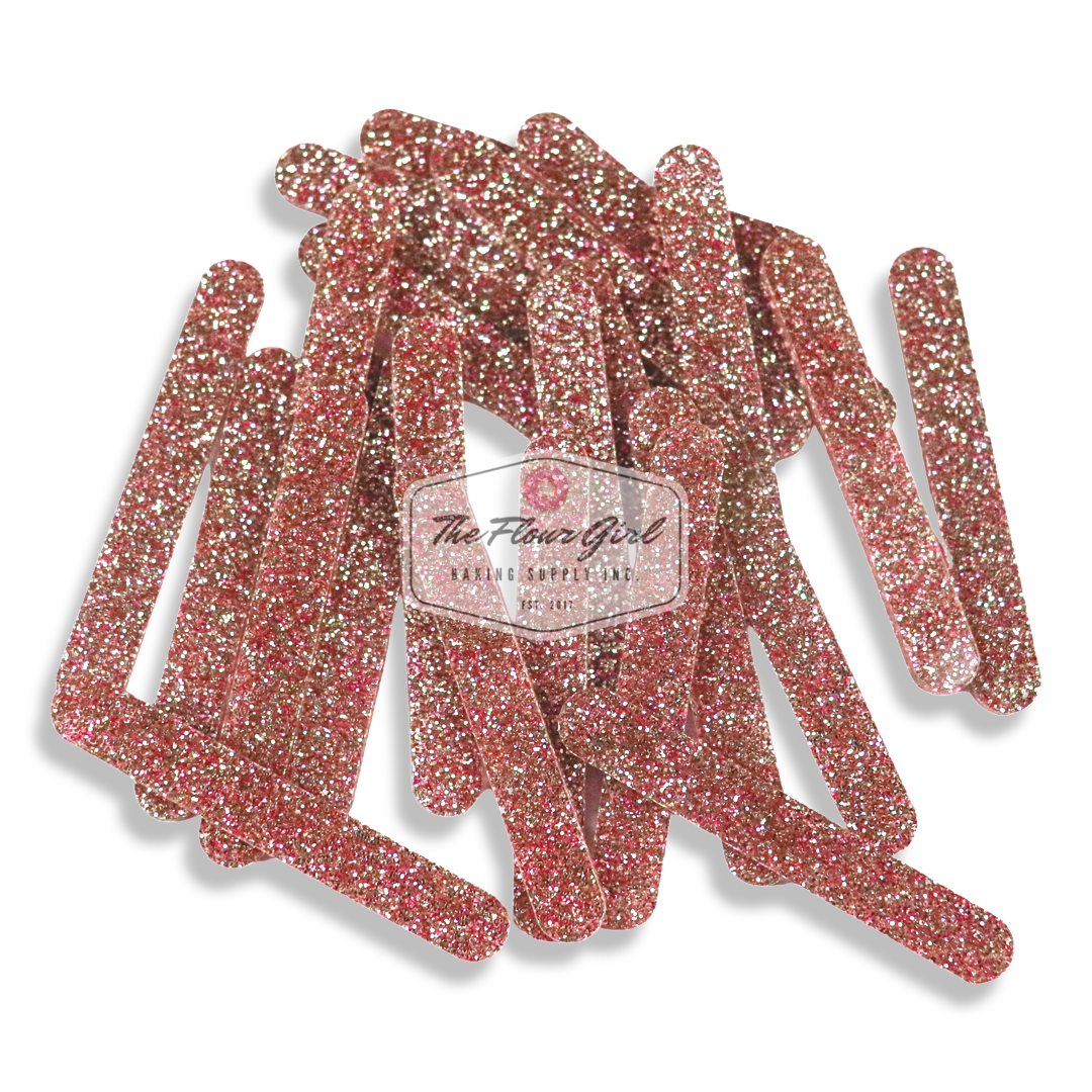 MINI Super Glitter Acrylic Popsicle Sticks