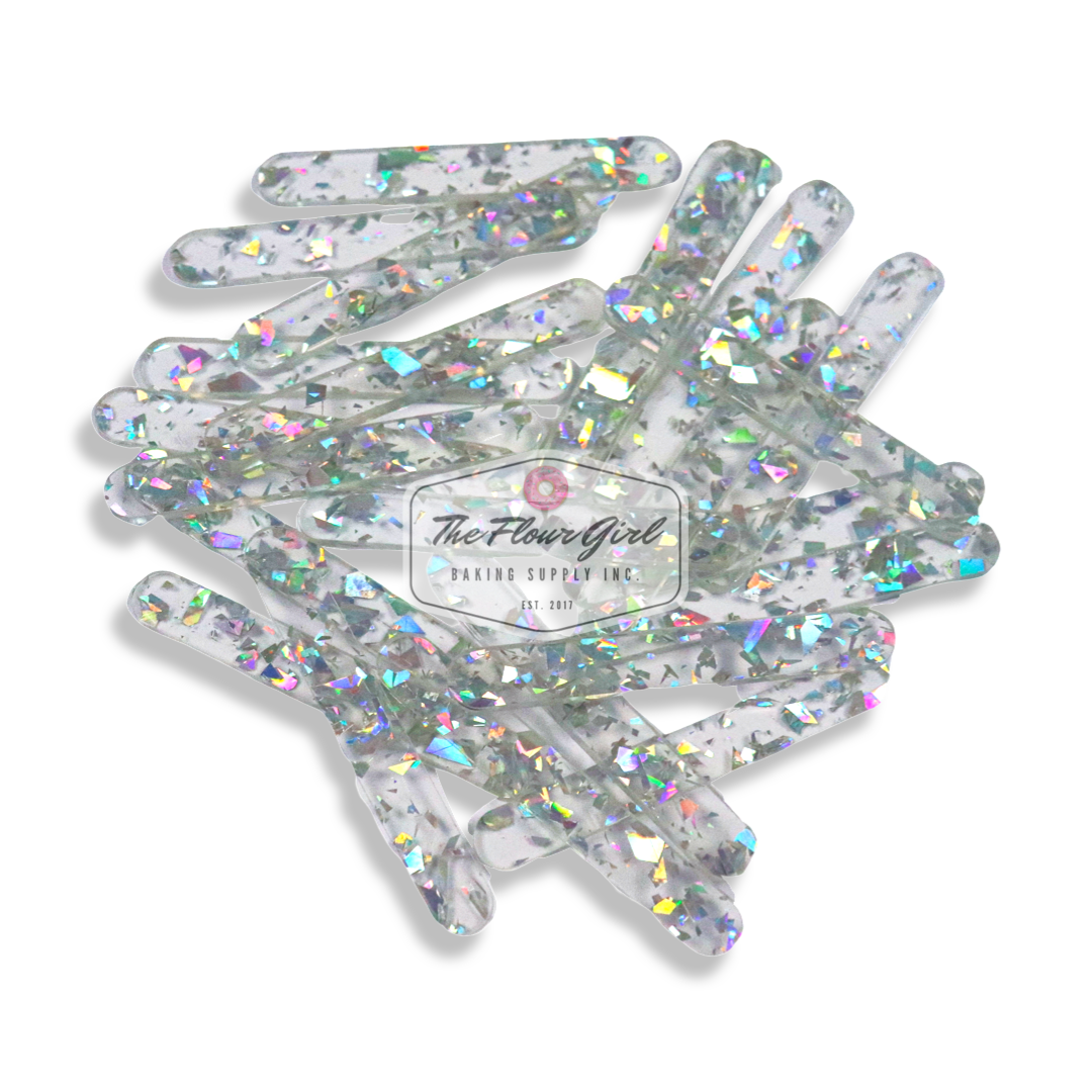 MINI Chunky Glitter Acrylic Popsicle Sticks