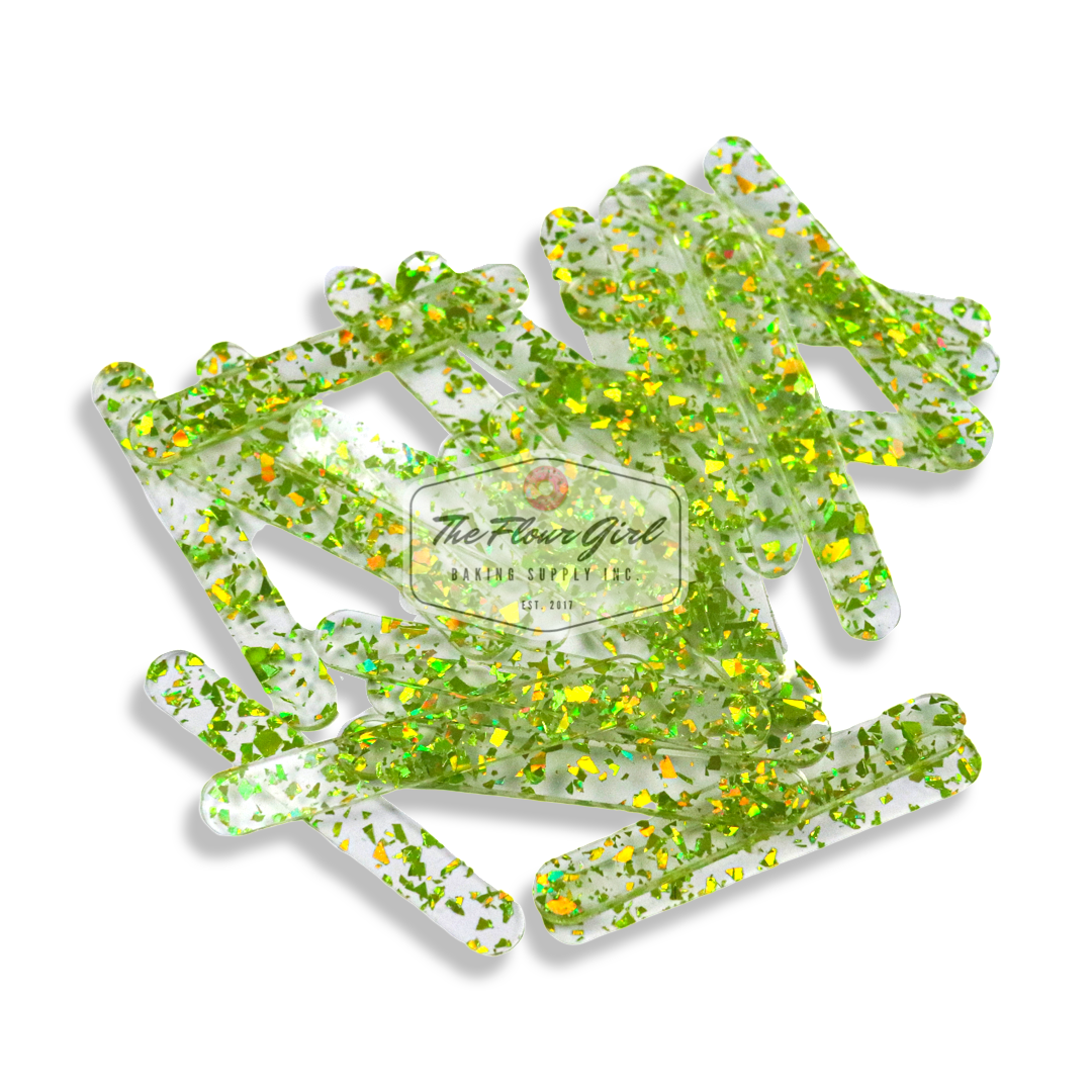 MINI Chunky Glitter Acrylic Popsicle Sticks