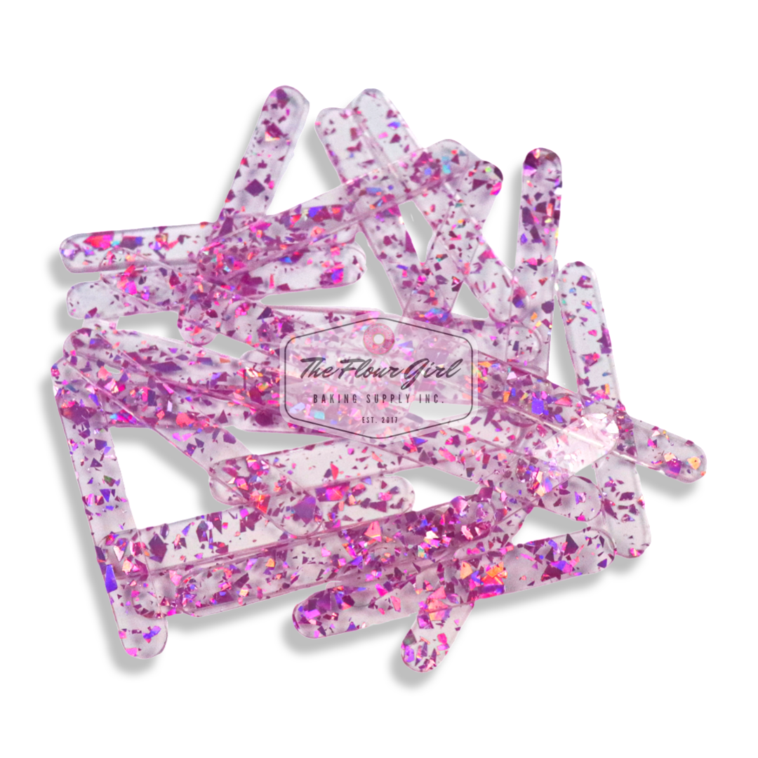 MINI Chunky Glitter Acrylic Popsicle Sticks
