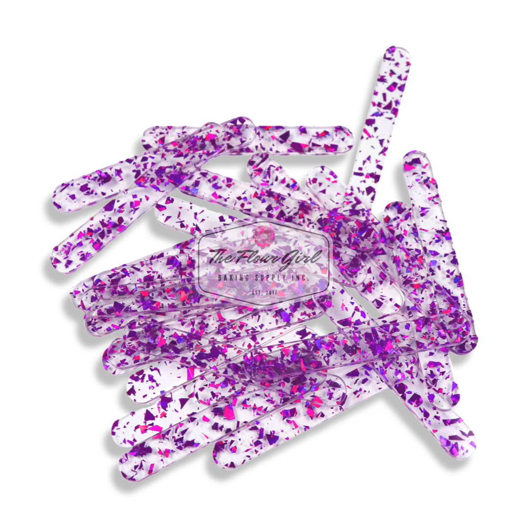 MINI Chunky Glitter Acrylic Popsicle Sticks