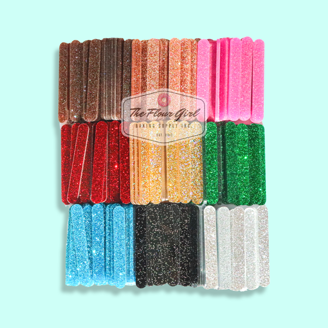 MINI Super Glitter Acrylic Popsicle Sticks – The Flour Girl