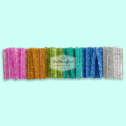 Chunky Glitter Acrylic Popsicle Sticks