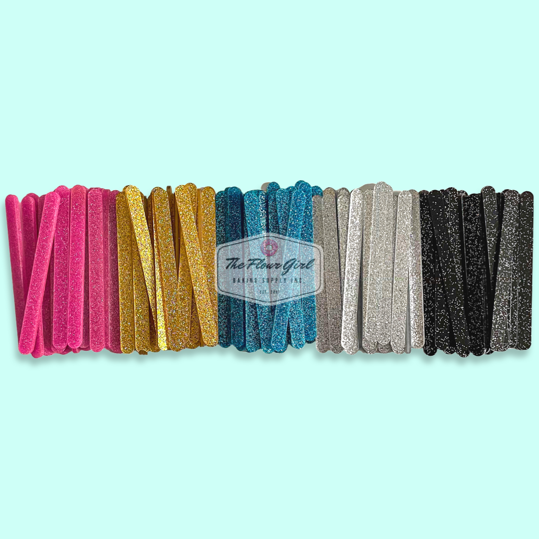 Super Glitter Acrylic Popsicle Sticks
