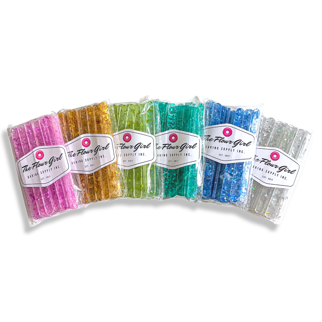 Chunky Glitter Acrylic Popsicle Sticks
