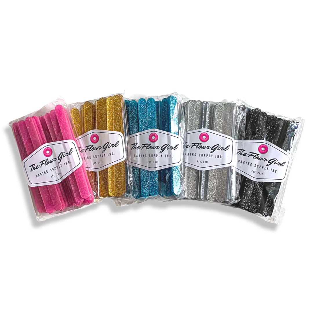 Super Glitter Acrylic Popsicle Sticks