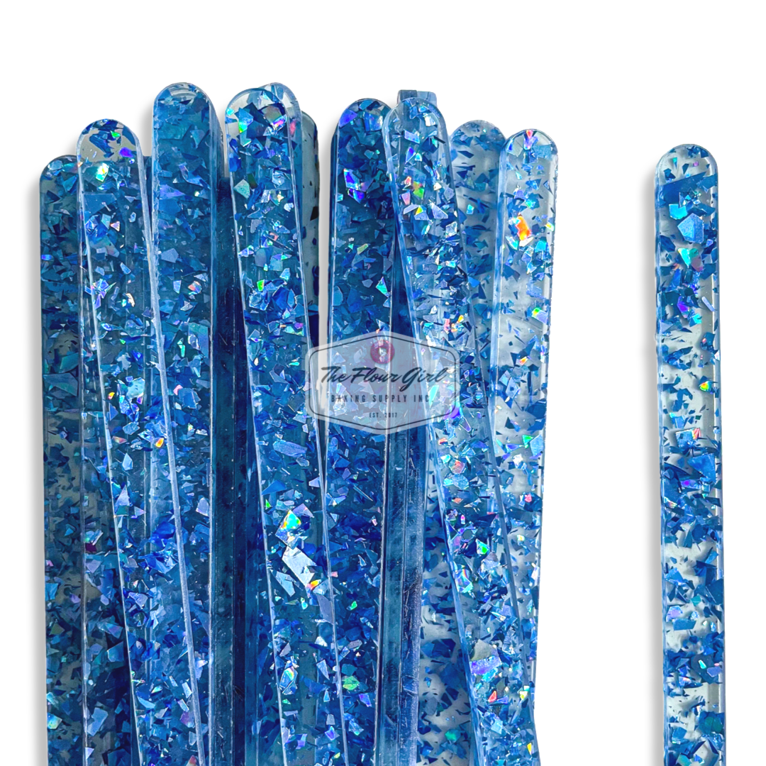 Chunky Glitter Acrylic Popsicle Sticks