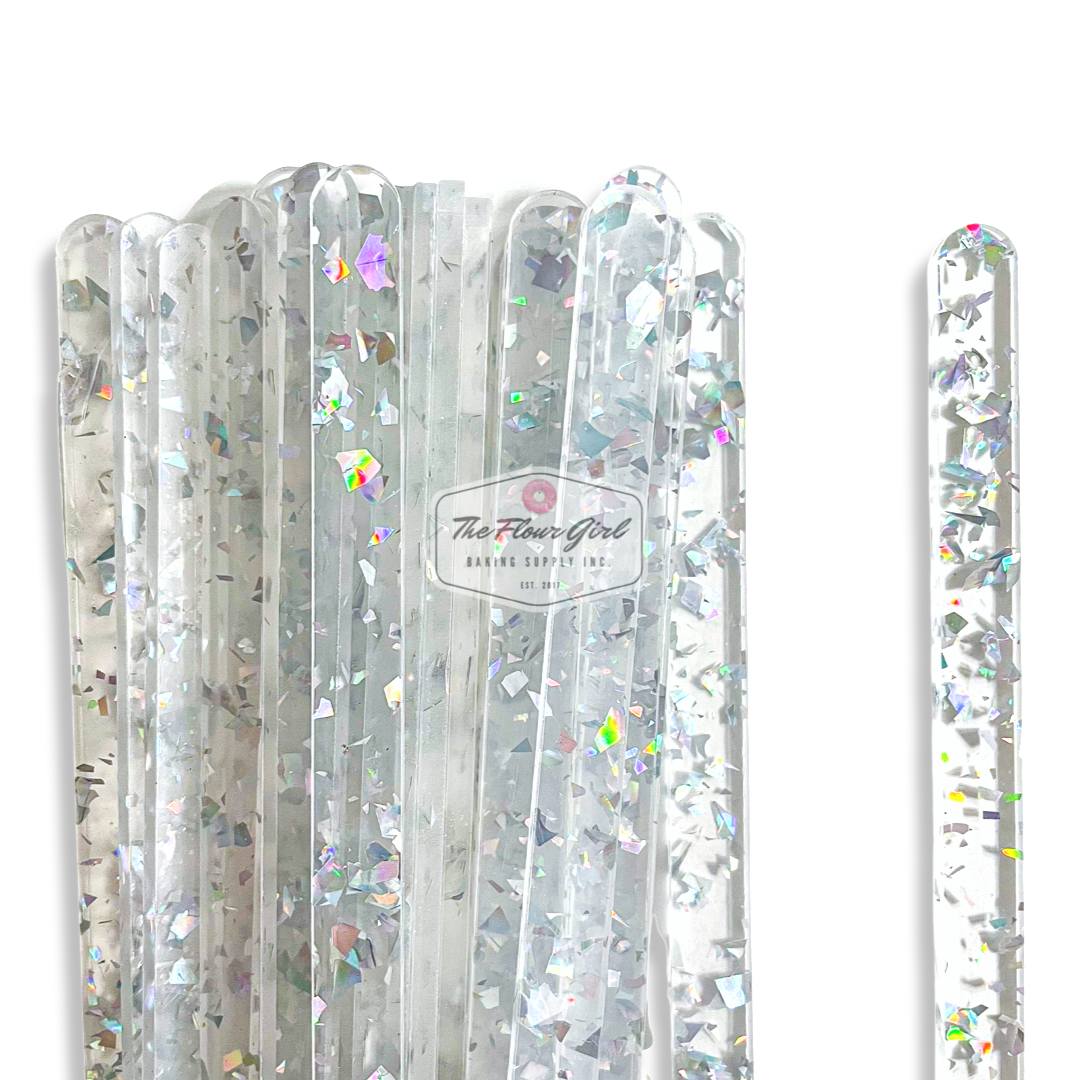 Chunky Glitter Acrylic Popsicle Sticks
