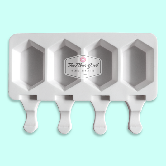 4-Cavity Hexagon Gem Silicone Cakesicle Mold
