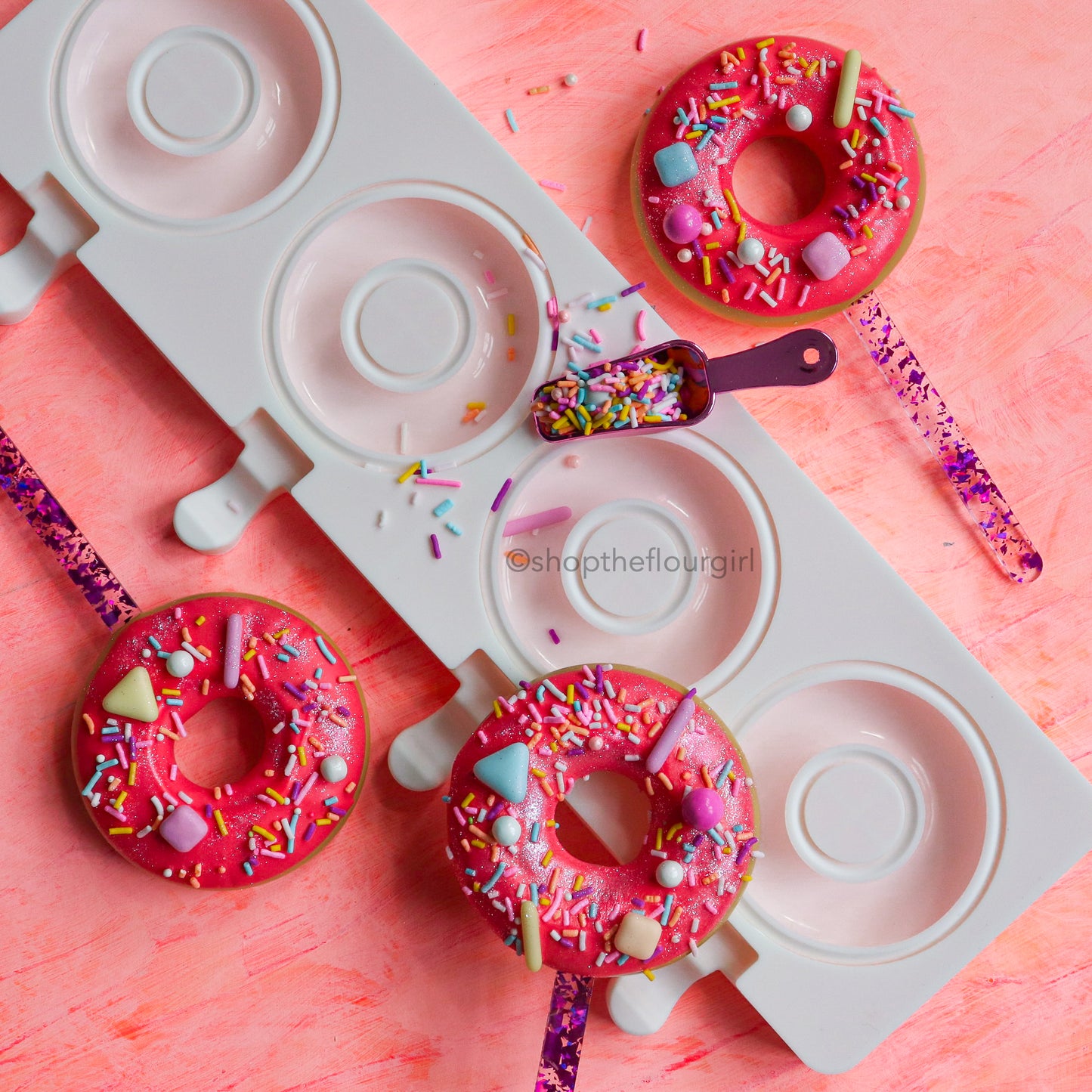 4-Cavity Donut Pop Silicone Cakesicle Mold