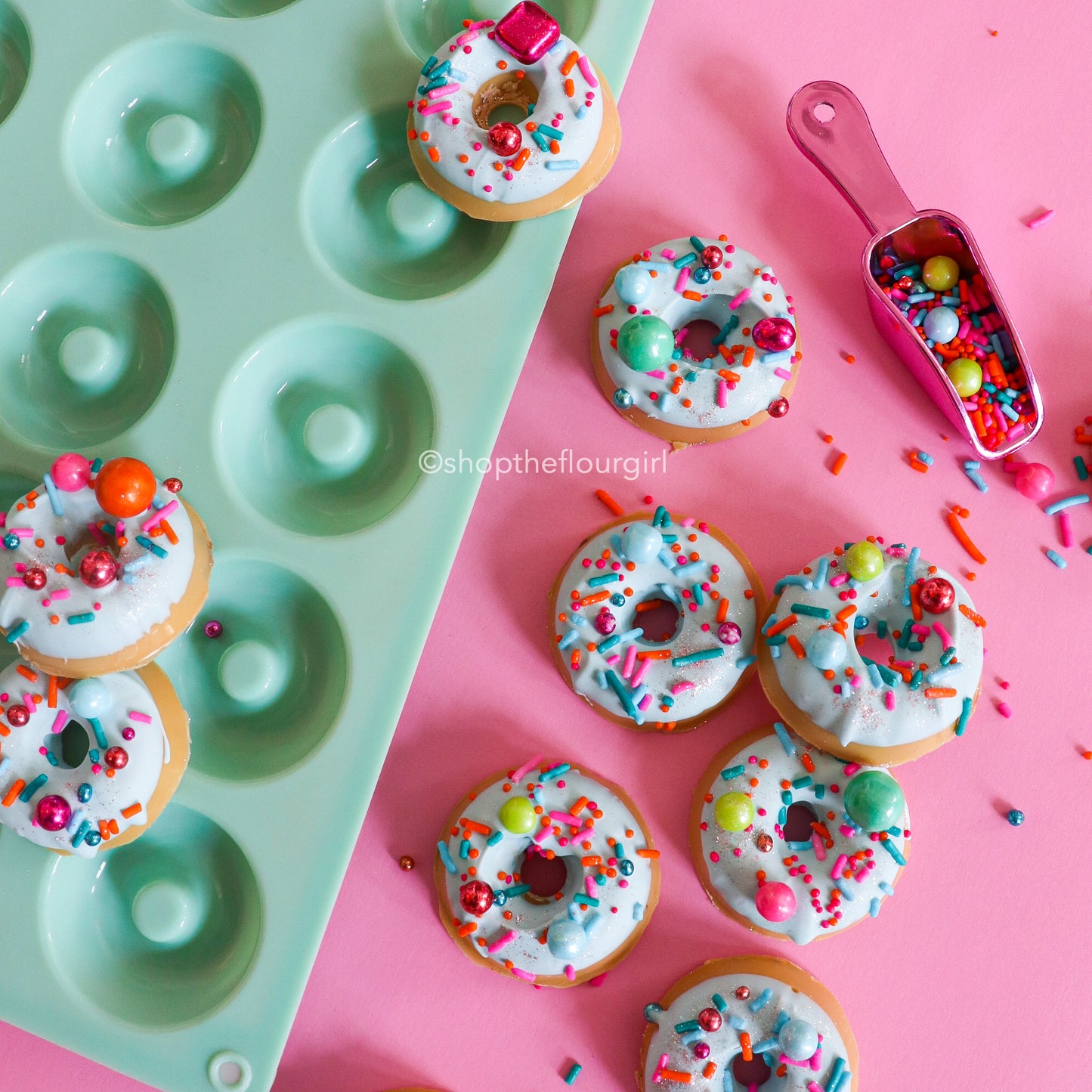 3D 18-Cavity Silicone Mini Donut Mold