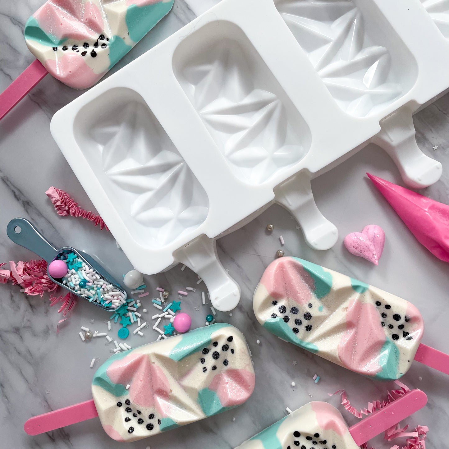 Modern Geo Silicone Cakesicle Mold