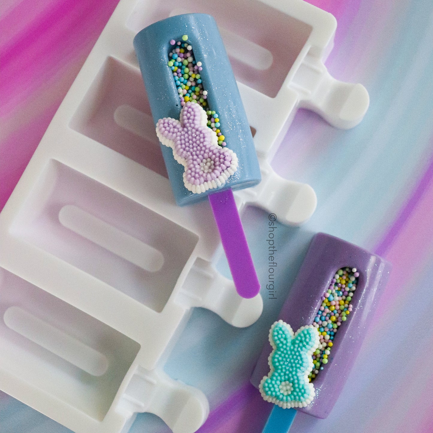 4-Cavity Sprinkle Slot Silicone Cakesicle Mold