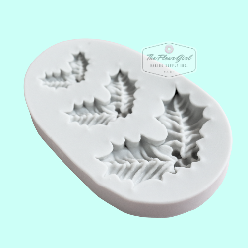Mini Christmas Holly Silicone Mold