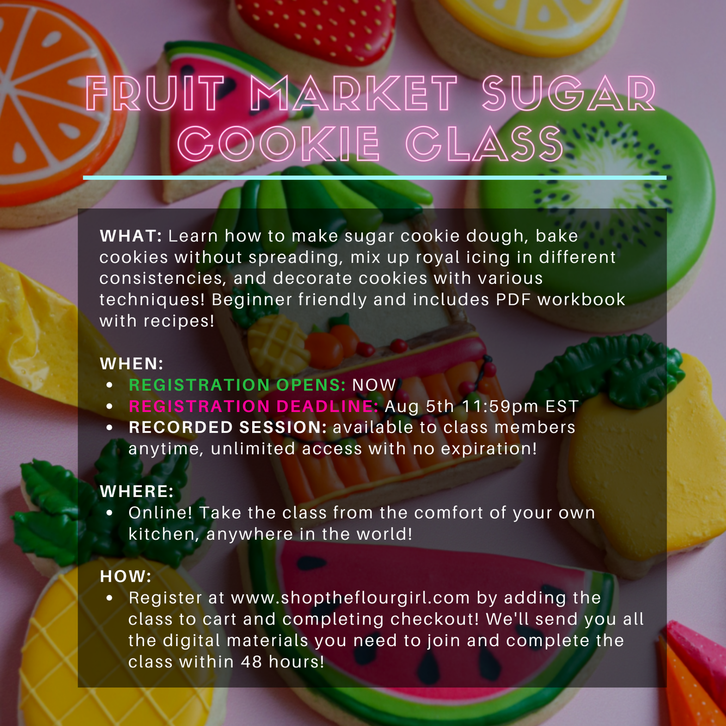 TFG Academy - Fruit Market Sugar Cookie Class