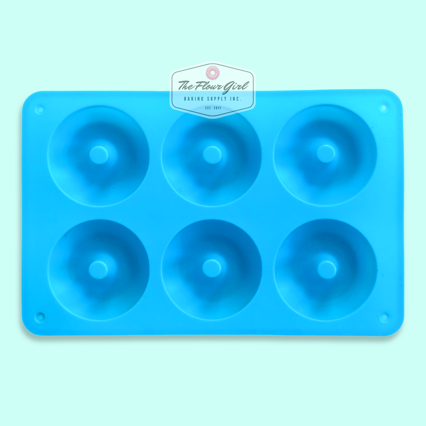 3D 6-Cavity Silicone Donut Mold