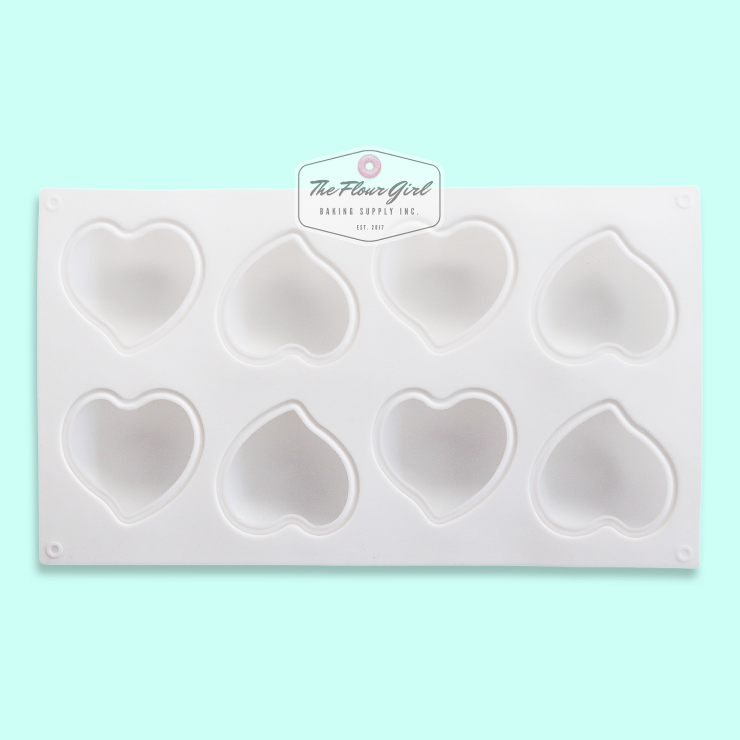 3D 8-Cavity Silicone Heart Mold