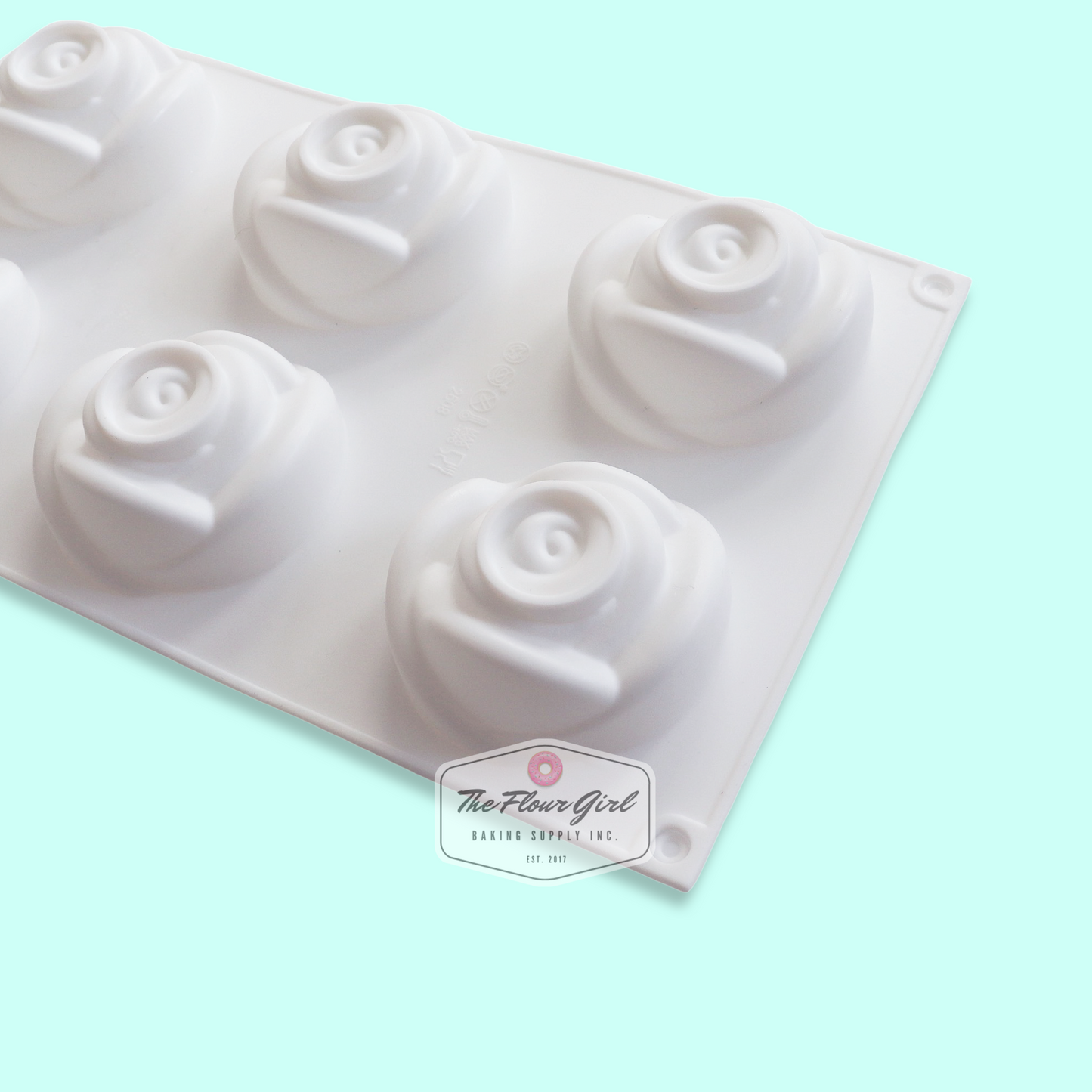 3D 6-Cavity Silicone Rose Mold