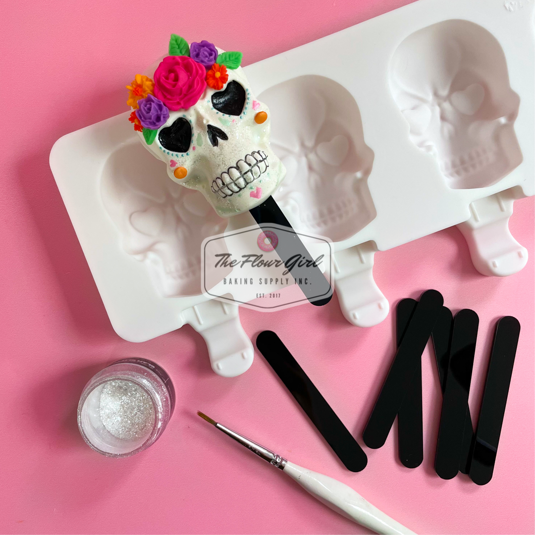 Spooky Skull Silicone Cakesicle Mold – The Flour Girl