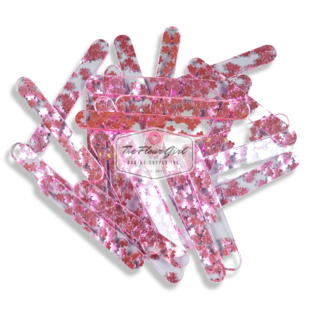 MINI Shape Glitter Acrylic Popsicle Sticks