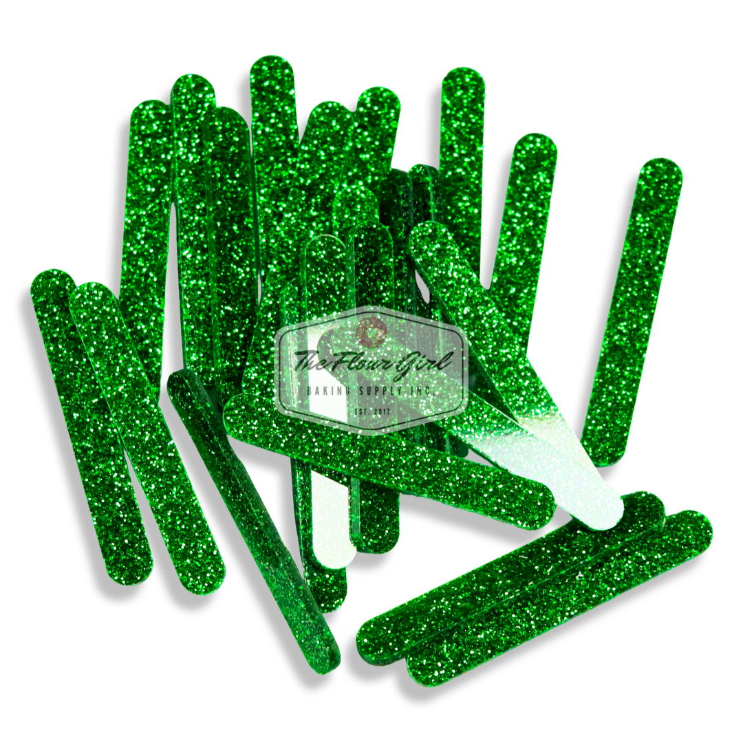 MINI Super Glitter Acrylic Popsicle Sticks