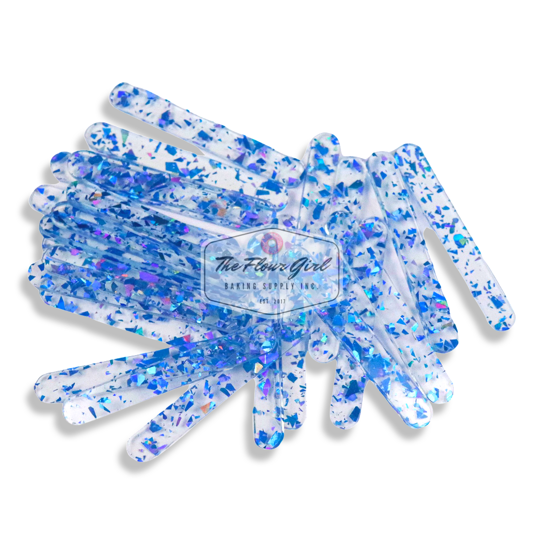 MINI Chunky Glitter Acrylic Popsicle Sticks