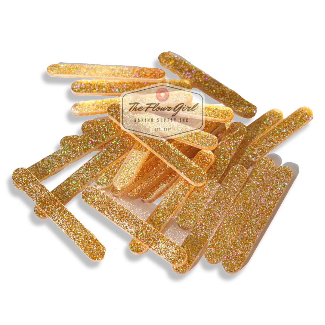 MINI Super Glitter Acrylic Popsicle Sticks
