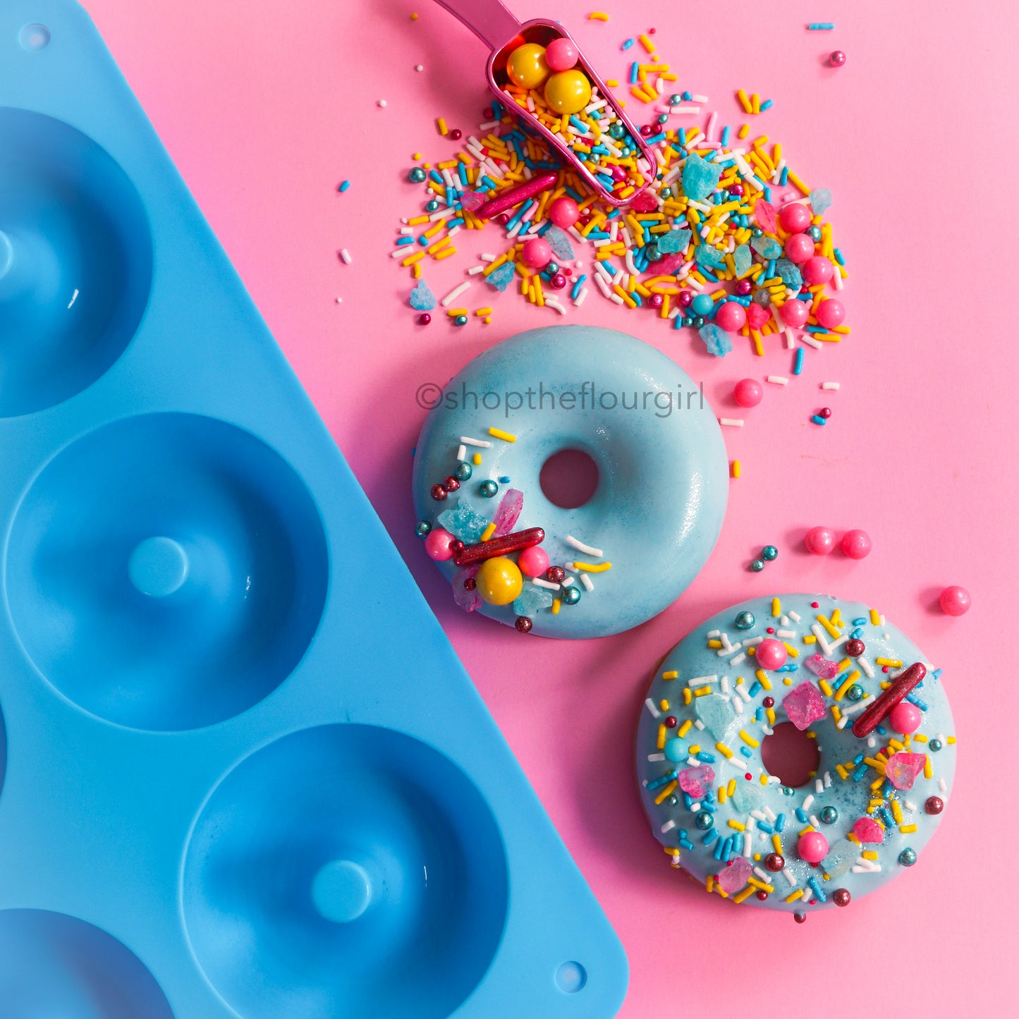 3D 6-Cavity Silicone Donut Mold