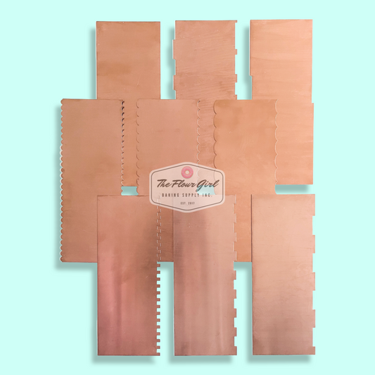 TFG Rose Gold Icing Scrapers/Decorating Combs