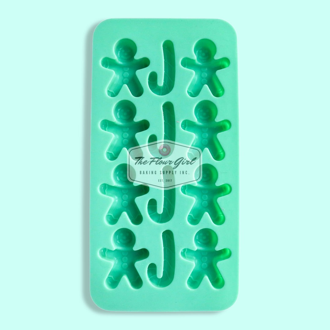 christmas gingerbread man candy mold silicone