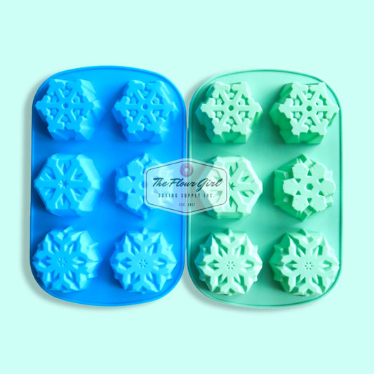 6-Cavity Silicone Snowflake Mold