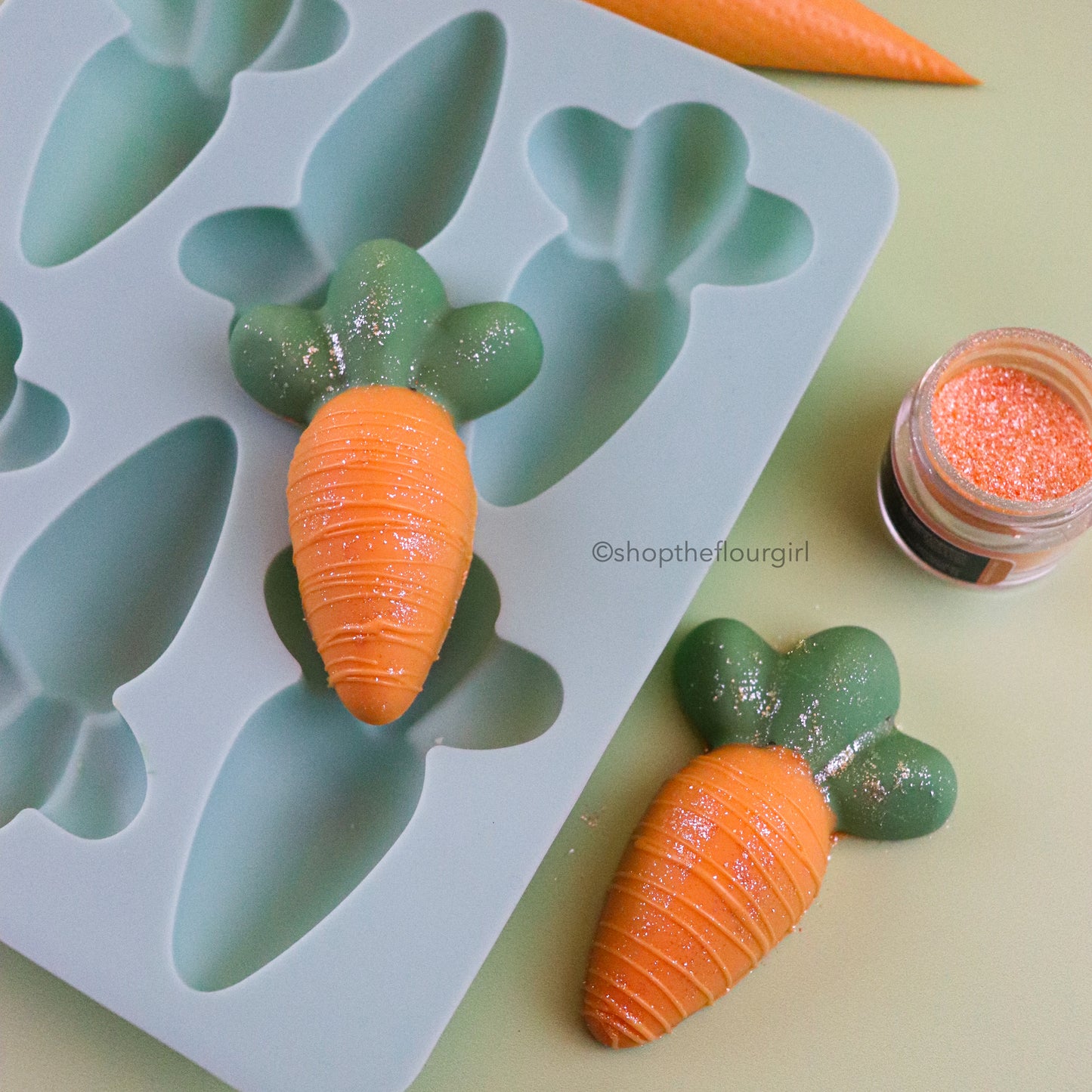 6-Cavity Silicone Carrot Mold