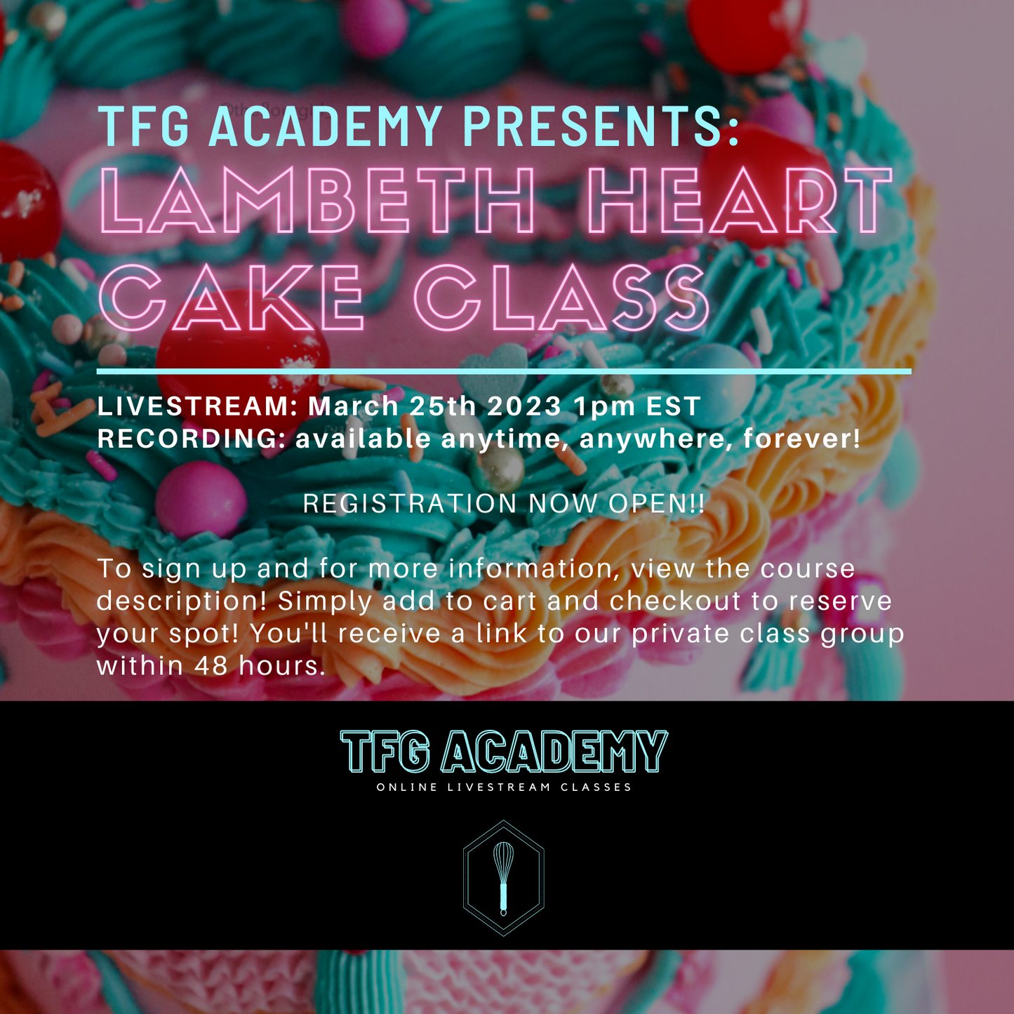 TFG Academy -  Lambeth Heart Cake Class
